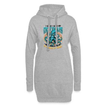 gifler 8 personnes à la fois pieuvre drôle de pieuvre - Sweat-shirt à capuche long Femme - gris chiné - Devant