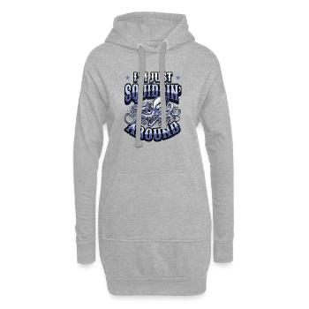 Je ne suis qu’une pieuvre - Sweat-shirt à capuche long Femme - gris chiné - Devant