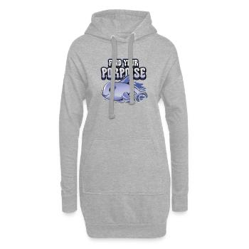 Trouvez votre marsouin Biologiste marin Dauphin - Sweat-shirt à capuche long Femme - gris chiné - Devant