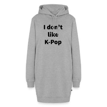 Coréen - Sweat-shirt à capuche long Femme - gris chiné - Devant