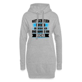 Erzgebirge Mann Namen Sachsen Micha - Hoodie-Kleid - Grau meliert - Vorne