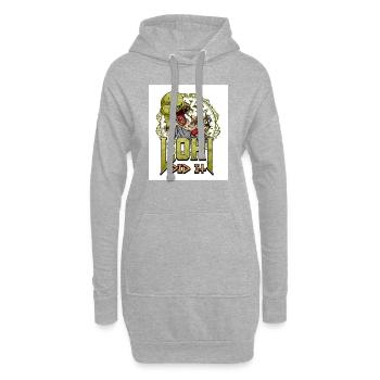 Schlange - Hoodie-Kleid - Grau meliert - Vorne