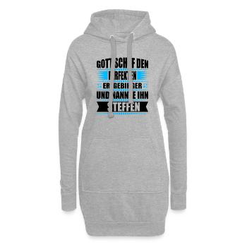 Erzgebirge Mann Namen Sachsen Steffen - Hoodie-Kleid - Grau meliert - Vorne