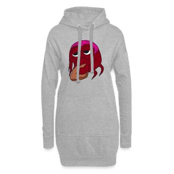 Happiness A Crab Making Biscuits - Hoodie Dress - heather grey - Front
