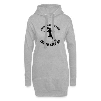 Soccer Filles Entraîneur de soccer Joueur de soccer Femme - Sweat-shirt à capuche long Femme - gris chiné - Devant
