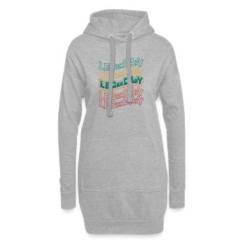Fitnessstudio Bodybuilding Bein Tag - Hoodie-Kleid - Grau meliert - Vorne