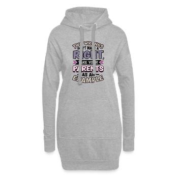 Zwei Ungerechtigkeiten Ergeben Kein Recht. - Hoodie-Kleid - Grau meliert - Vorne