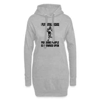 Footballfan American Football Footballtrainer - Hoodie-Kleid - Grau meliert - Vorne