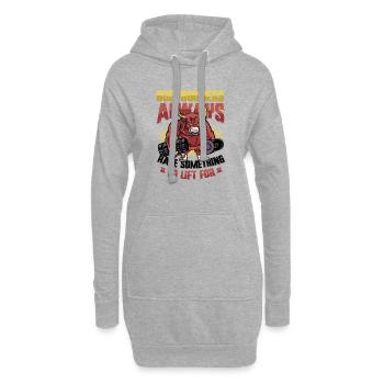 Les culturistes ont quelque chose à soulever pour le poids - Sweat-shirt à capuche long Femme - gris chiné - Devant