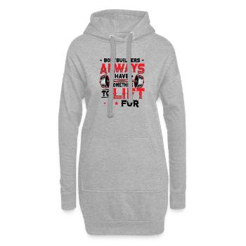 Les culturistes ont quelque chose à soulever pour le poids - Sweat-shirt à capuche long Femme - gris chiné - Devant