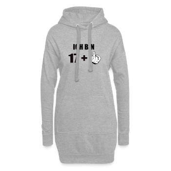 18 Geburtstag - Hoodie-Kleid - Grau meliert - Vorne