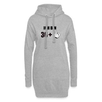 37 Geburtstag - Hoodie-Kleid - Grau meliert - Vorne