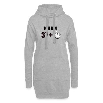 38 Geburtstag - Hoodie-Kleid - Grau meliert - Vorne