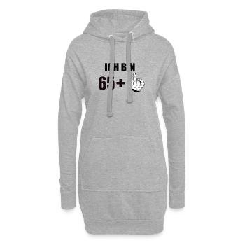 66 Geburtstag - Hoodie-Kleid - Grau meliert - Vorne