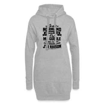 Humour cadeau Je suis Normand - Sweat-shirt à capuche long Femme - gris chiné - Devant