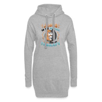 Jésus est mon Sauveur, les chats sont ma thérapie. - Sweat-shirt à capuche long Femme - gris chiné - Devant