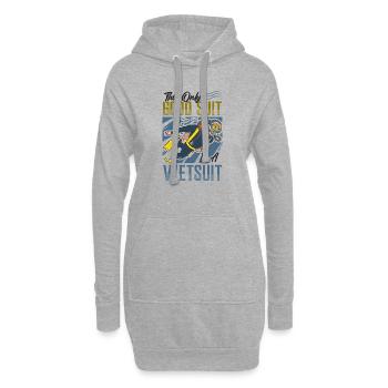 Der Einzig Gute Anzug Ist Ein Neoprenanzug - Hoodie-Kleid - Grau meliert - Vorne