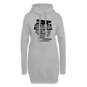 anniversaire cadeau de paix signe cadeau cadeau idée - Sweat-shirt à capuche long Femme - gris chiné - Devant