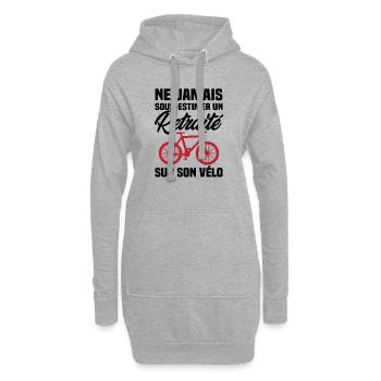 Ne jamais sous estimer un retraité sur son vélo - Sweat-shirt à capuche long Femme - gris chiné - Devant