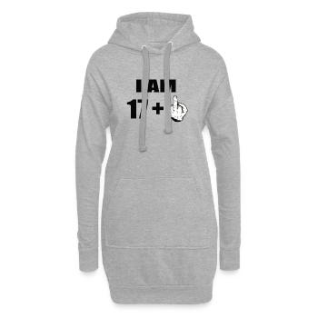 18 Geburtstag - Hoodie-Kleid - Grau meliert - Vorne