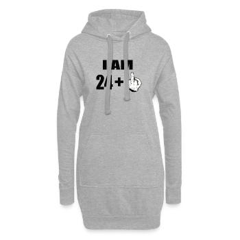 25 Geburtstag - Hoodie-Kleid - Grau meliert - Vorne