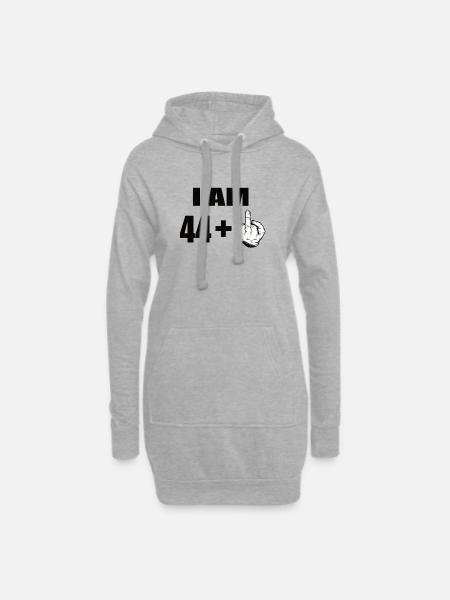 45 Geburtstag - Hoodie-Kleid - Grau meliert