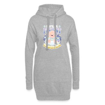 Ich Spreche Fließend Kleinkind - Hoodie-Kleid - Grau meliert - Vorne