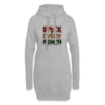 Ich Bin Schwarz Jeden Monat Schwarze Geschichte - Hoodie-Kleid - Grau meliert - Vorne