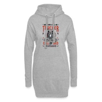trucker lkwTrucker Husband Truck Driver Dad - Hoodie-Kleid - Grau meliert - Vorne