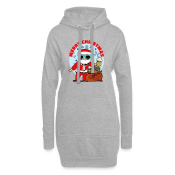 Joyeux Noël - Sweat-shirt à capuche long Femme - gris chiné - Devant