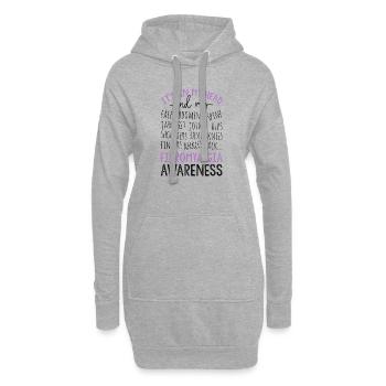 In My Head And My Body Fibromyalgia Awareness - Hoodie Dress - heather grey - Front