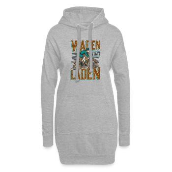 Waden Statt Laden, Mountain Bike - Hoodie-Kleid - Grau meliert - Vorne