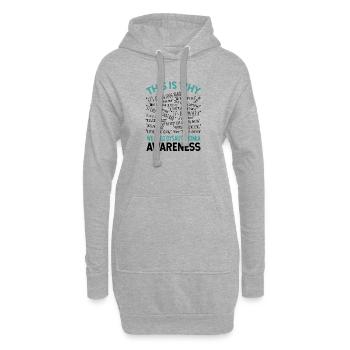 This Is Why We Need Dysautonomia Awareness - Hoodie Dress - heather grey - Front