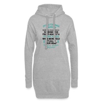 Definition Dysautonomia Warrior - Hoodie Dress - heather grey - Front