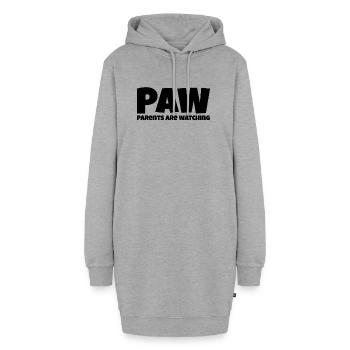 Parents are watching - Hoodie-Kleid - Grau meliert - Vorne