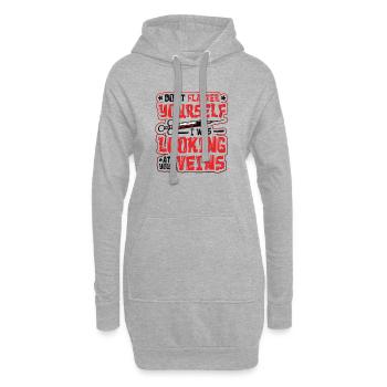 Ne pas flatter - Sweat-shirt à capuche long Femme - gris chiné - Devant