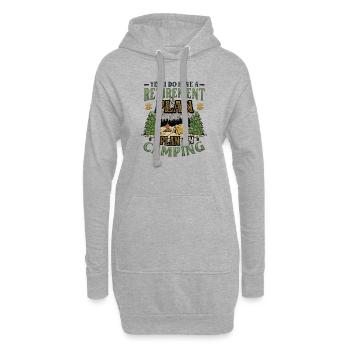 Plan de retraite camping, camping-car retraité - Sweat-shirt à capuche long Femme - gris chiné - Devant