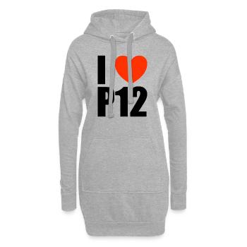 P12 Fichtelberg - Hoodie-Kleid - Grau meliert - Vorne