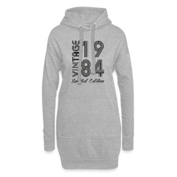 Vintage 1984 Vintage Birthday Retro Vintage - Hoodie Dress - heather grey - Front