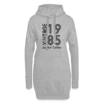 Vintage 1985 Vintage Geburtstag Retro Vintage - Hoodie-Kleid - Grau meliert - Vorne