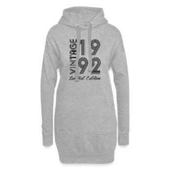 Vintage 1992 Vintage Geburtstag Retro Vintage - Hoodie-Kleid - Grau meliert - Vorne