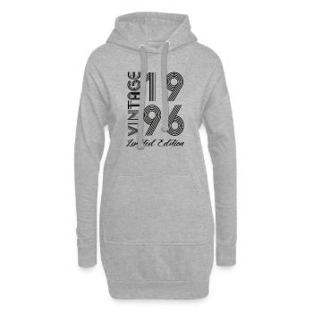 Vintage 1996 Vintage Geburtstag Retro Vintage - Hoodie-Kleid - Grau meliert - Vorne