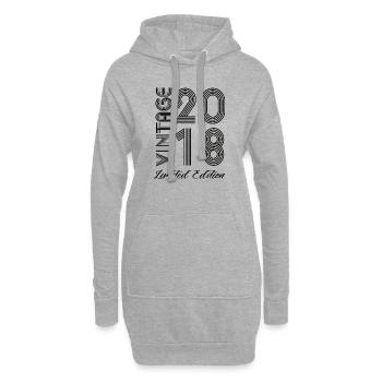 Vintage 2018 Vintage Geburtstag Retro Vintage - Hoodie-Kleid - Grau meliert - Vorne