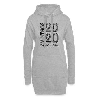 Vintage 2020 Vintage Geburtstag Retro Vintage - Hoodie-Kleid - Grau meliert - Vorne