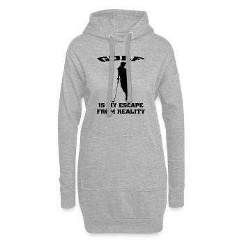 Golf Golfschläger Spruch Golfball Golfspielerin - Hoodie-Kleid - Grau meliert - Vorne