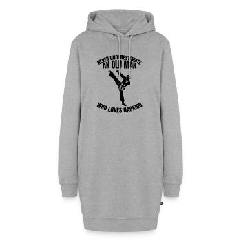 Hapkido Kampfsport Aikido Karate Kampfkunst Judo - Hoodie-Kleid - Grau meliert - Vorne