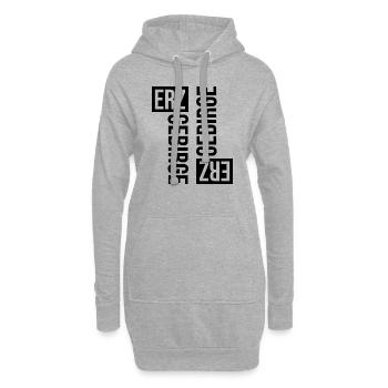 Erzgebirge Heimat liebe - Hoodie-Kleid - Grau meliert - Vorne
