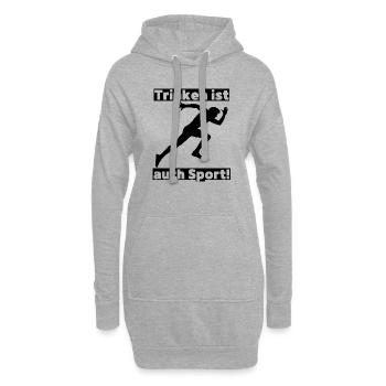 Trinken ist auch Sport! Party, Mallorca, JGA! - Hoodie-Kleid - Grau meliert - Vorne