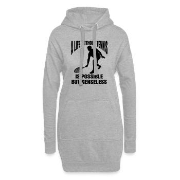 Tennisverein Tennisschläger Tennis Tennisspieler - Hoodie-Kleid - Grau meliert - Vorne