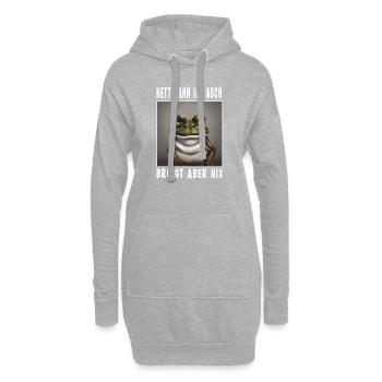 Nett Kann Ich Auch Bringt Aber Nix - Hoodie-Kleid - Grau meliert - Vorne